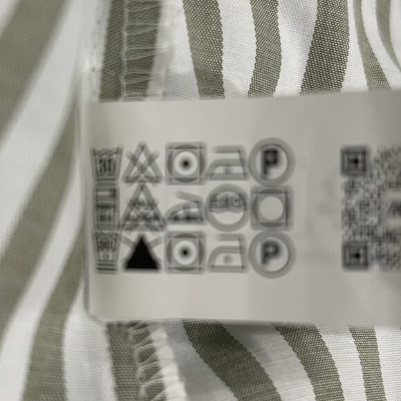 Zara Striped Green Button Down Medium - Picture 6 of 6